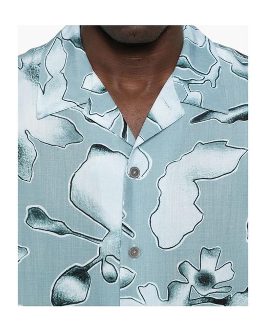 Paul Smith Blue Ps Paul Smith Pattern-Printed Short-Sleeved Shirt for men