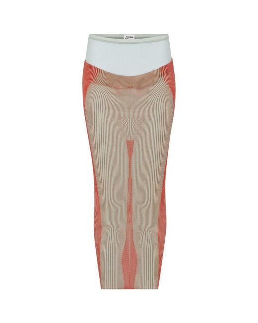 Jean Paul Gaultier Multicolor Layered-Design Midi Skirt