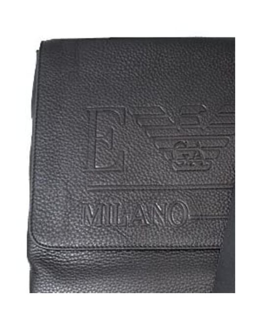 Emporio Armani Black Logo Details Cross-Body Bag for men