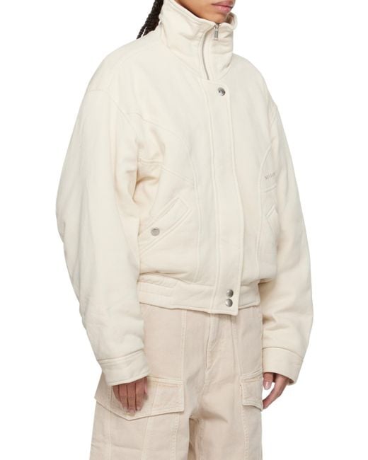 Isabel Marant Natural Paverti Panelled Bomber Jacket