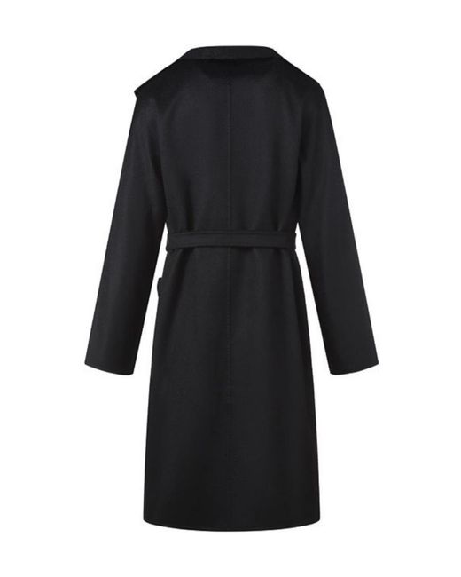 Max Mara Black Lace-Up Coat