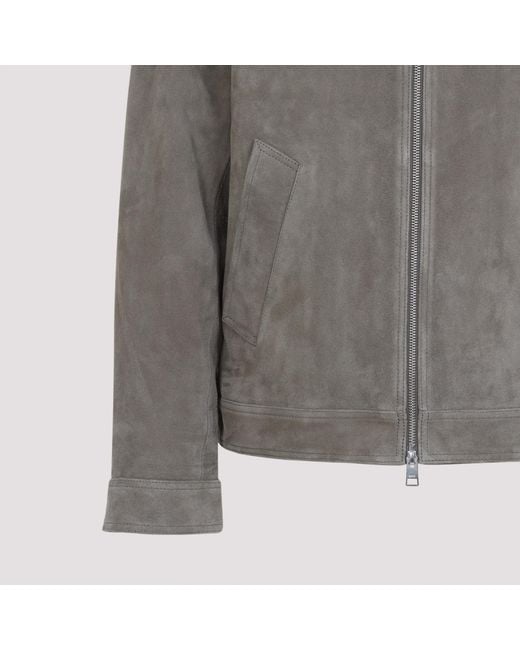 AMI Gray Zipped Jacket for men