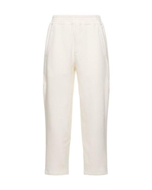 The Row White Elastic Waist-Edge Sweatpants