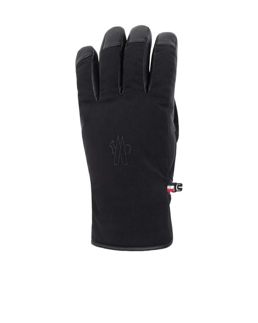 Moncler Black Grenoble Padded Gloves for men