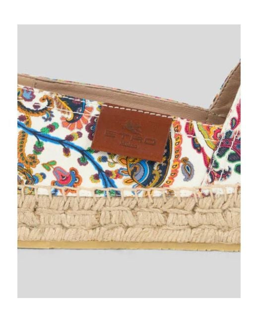 Etro Multicolor Paisley Print Espadrilles