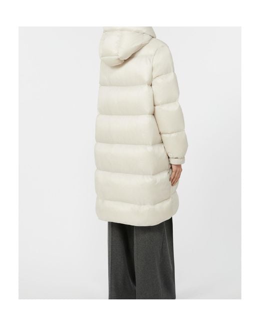Max Mara White The Cube Padded Hooded Coat