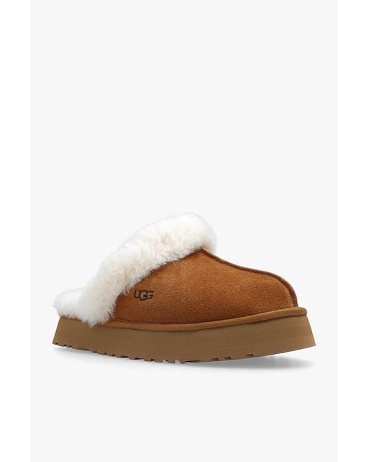 Ugg Brown Disquette Slip-On Platform Slippers