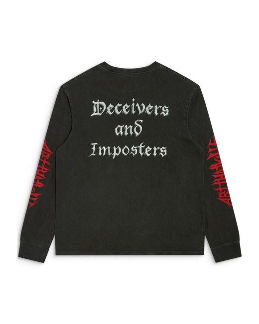 GALLERY DEPT. Black Graphic Long Sleeved T-Shirt for men