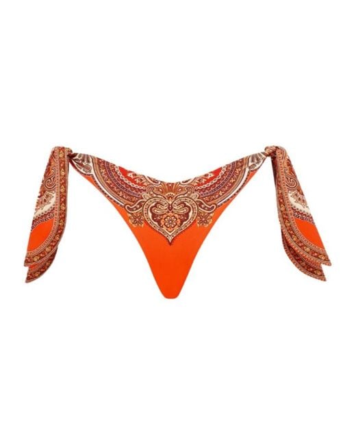 Zimmermann Orange Mahon Scarf Tie Bikini Briefs