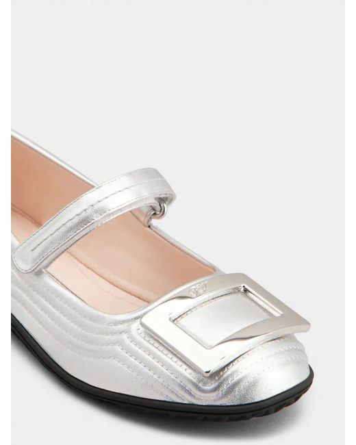 Roger Vivier White Viv Low Mary Janes