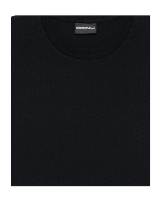 Emporio Armani Black Textured T-Shirt for men