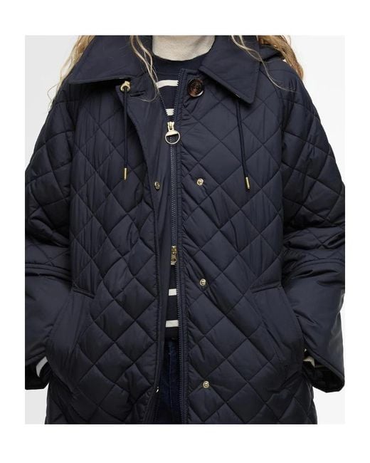 Barbour Blue Long-Sleeved Cotton-Padded Jacket