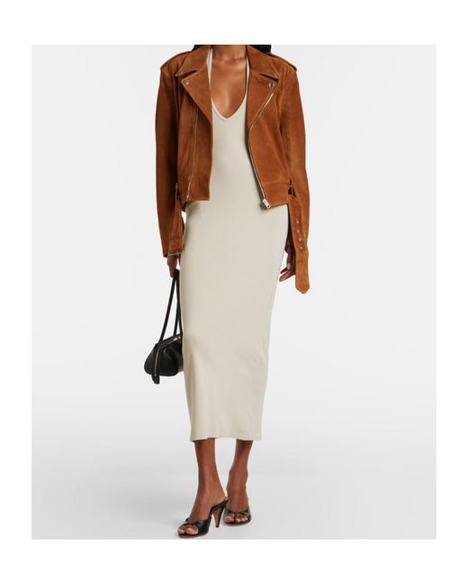 Nili Lotan Brown Evel Zipper Motorcycle Jacket