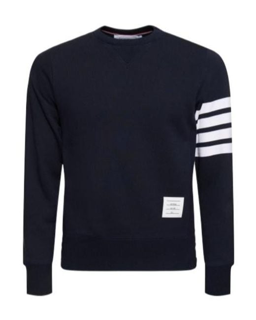 Thom Browne Blue Striped Pattern Sweater for men