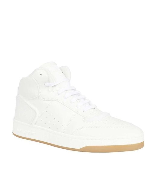 Saint Laurent White Sl/80 Mid-Top Sneakers for men