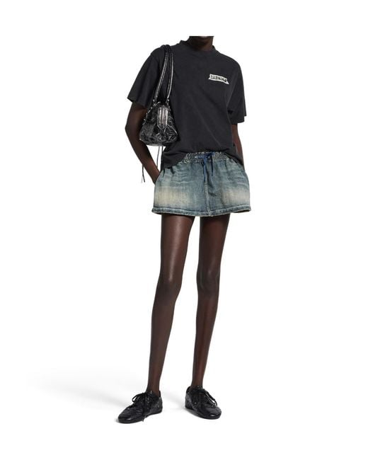 Balenciaga Black Cotton Masking Tape T-Shirt
