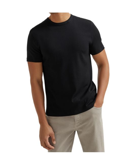Brunello Cucinelli Black Short-Sleeved Crewenck T-Shirt for men
