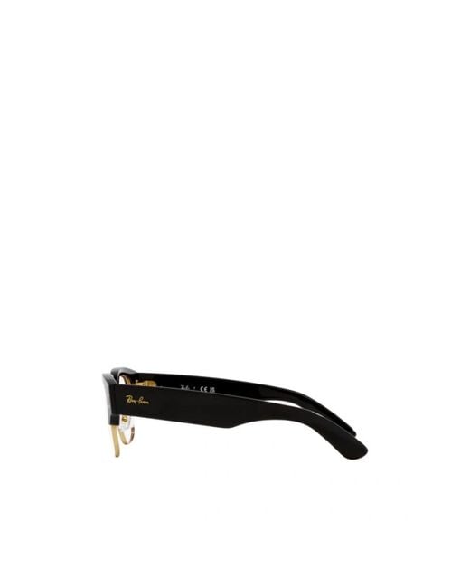 Ray-Ban White Round Frame Flat Mirror for men