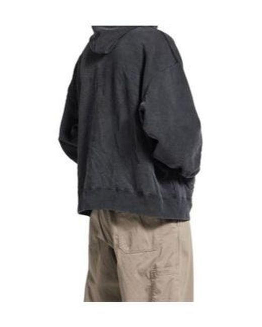 Balenciaga Gray Logo Printed Drawstring Hoodie for men