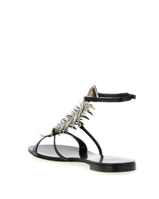 Giuseppe Zanotti Metallic Slim Embellished Sandals