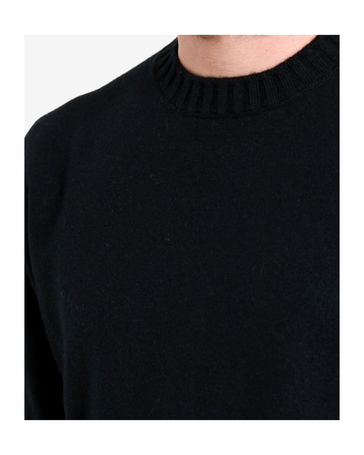 Gran Sasso Blue Ribbed Crew Neck Knitwear for men