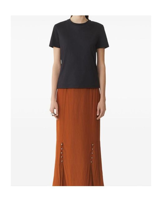 Lanvin Black Tie-Back Cotton T-Shirt