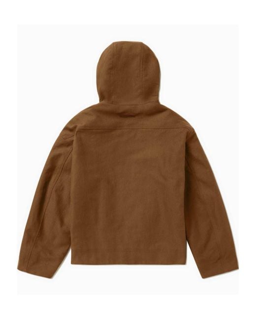 1989 STUDIO Brown Textured Button-Front Coat for men