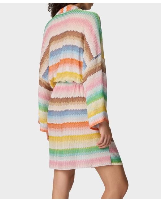 Missoni White Zigzag Belted Beachwear
