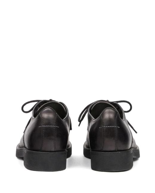 MM6 by Maison Margiela Black Eyelets Detail Lace-Up Derby Shoes for men