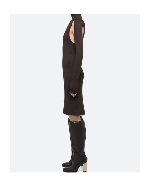 Helmut Lang Black Air Turtleneck Dress