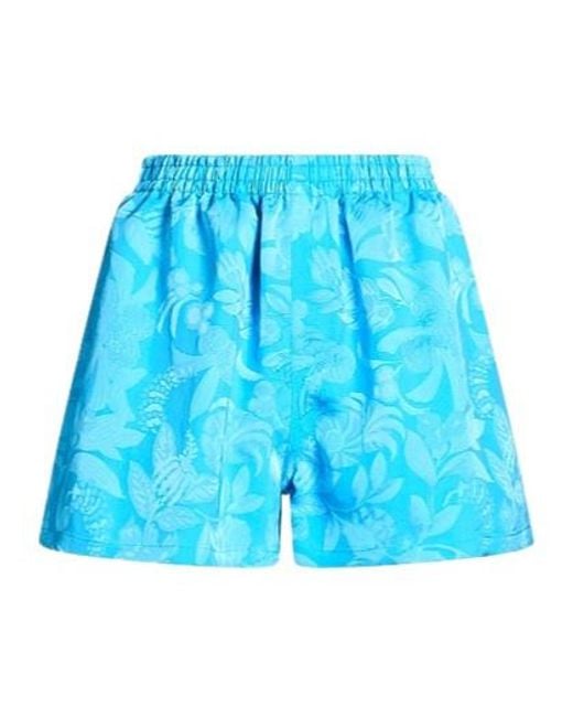 Balenciaga Blue Patterned Shorts