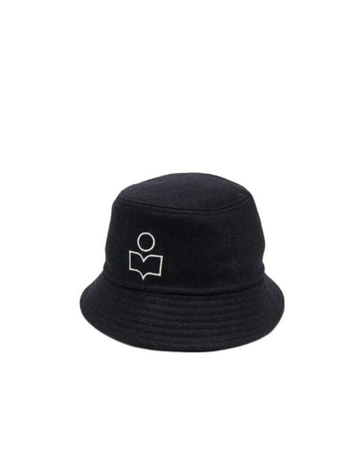 Isabel Marant Blue Logo-Print Hat