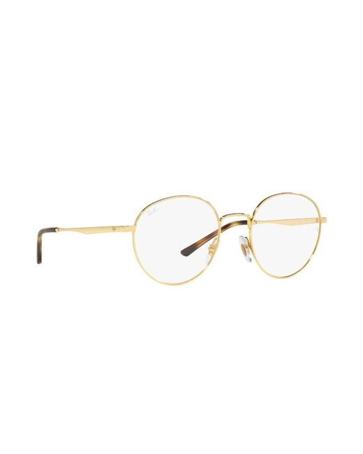 Ray-Ban White Round Frame Glasses for men