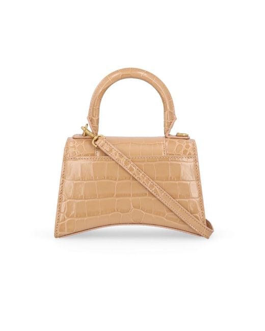 Balenciaga Natural Hourglass Xs Top Handle Bag