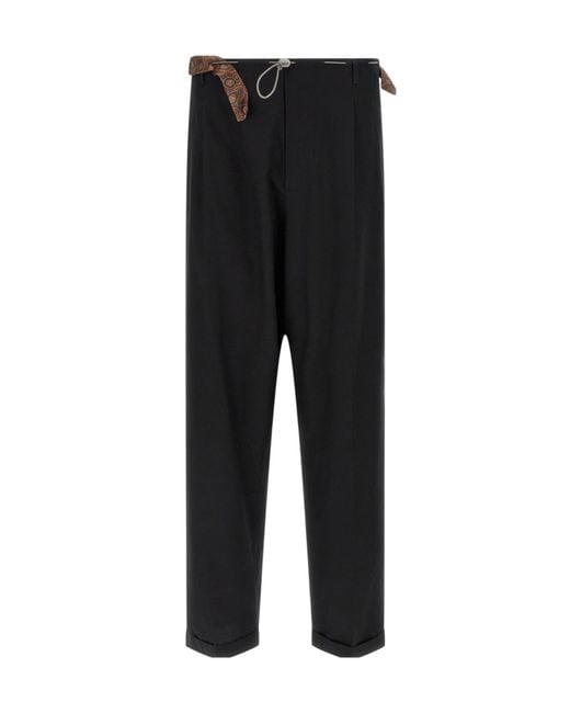 Magliano Black People's Chic Release Wide-Leg Pants for men