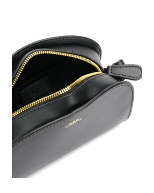 A.P.C. Black Demi Lune Mini Crossbody Bag