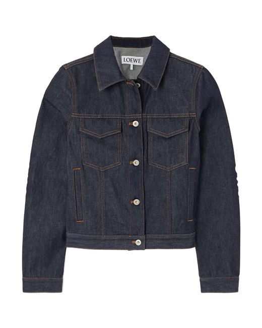 Loewe Blue Long-Sleeved Denim Jacket