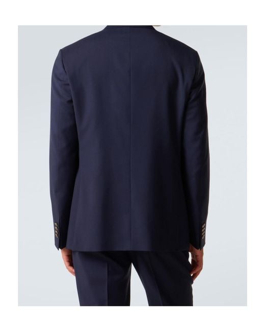 Etro Blue Wool Blazer for men