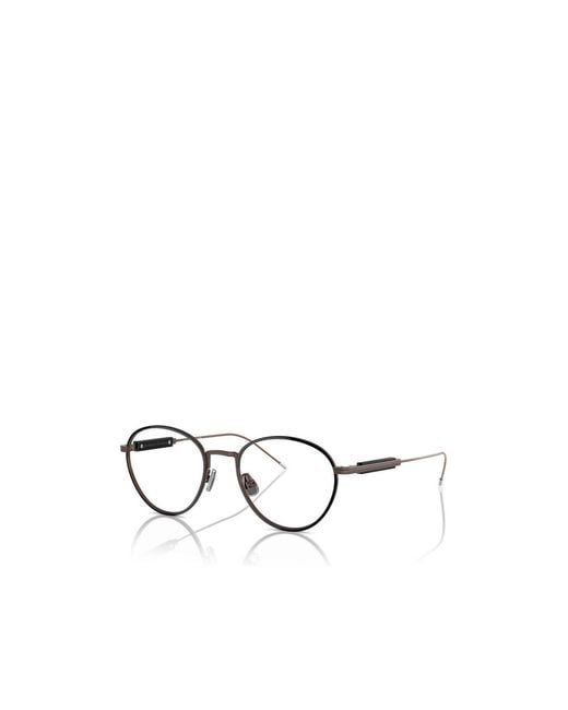 Brunello Cucinelli White Round Frame Glasses for men