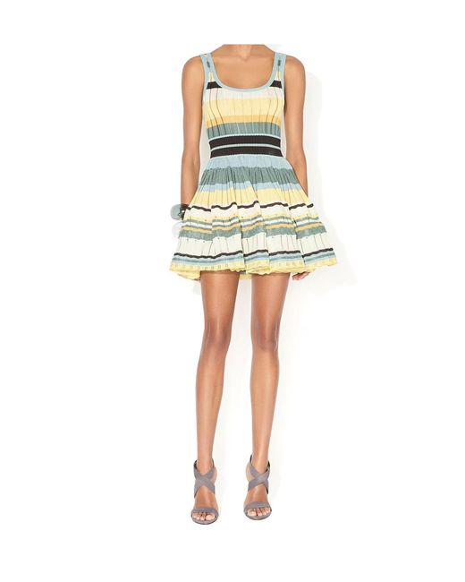 Alaïa White Stripe Mini Dress