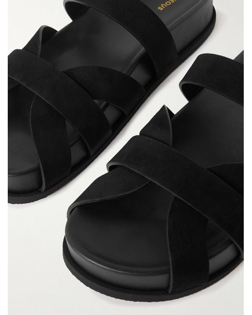 Neous Black Ibor Round Head Slippers