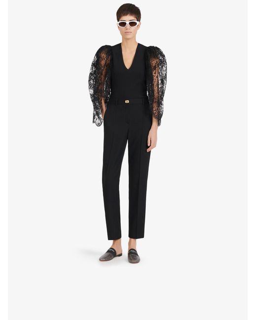 Givenchy Black Bedford Crocodile-Effect Flat Mules