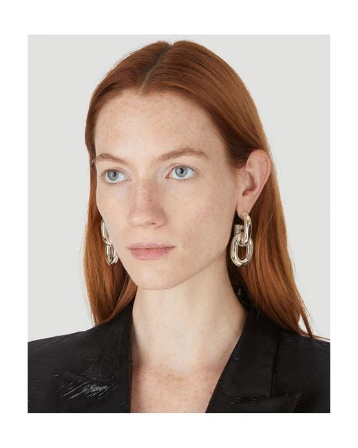 Rabanne Metallic Chain Linked Drop Earrings