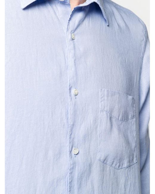 Aspesi Blue Classic Long-Sleeve Shirt for men