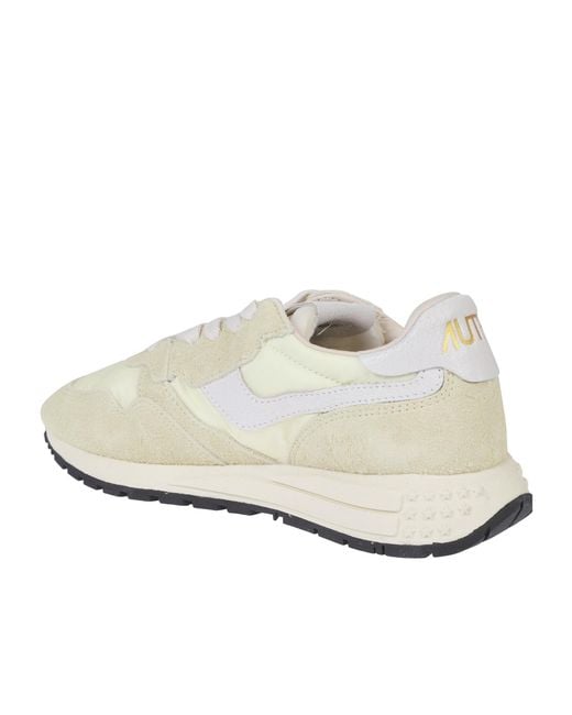 Autry White Lace-Up Sneakers