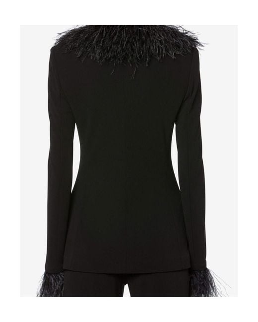 Alberta Ferretti Blue Embellished Single Breasted Jacket