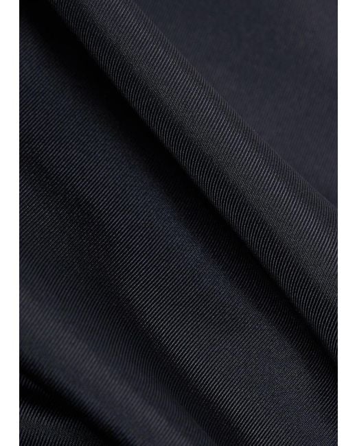 Rohe Blue Draped Asymmetric Silk Top