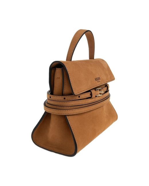 Moschino Brown Tie Me Handbag