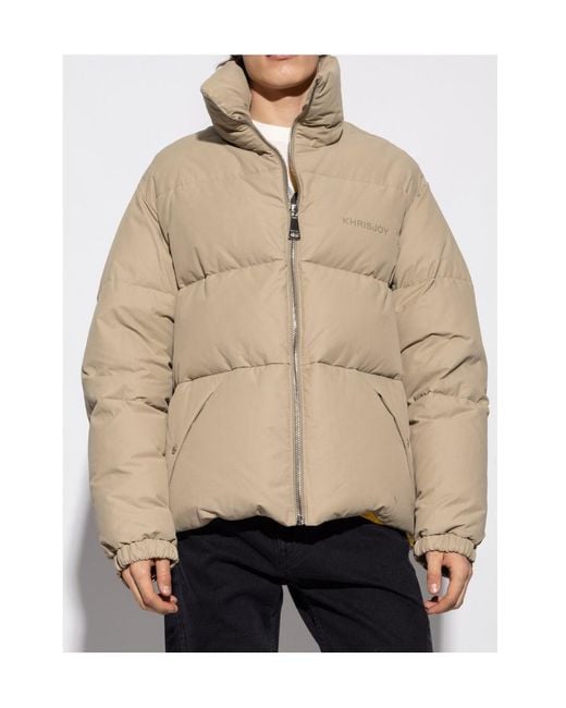 Khrisjoy Natural Quilted Zip-Up Down Jacket for men