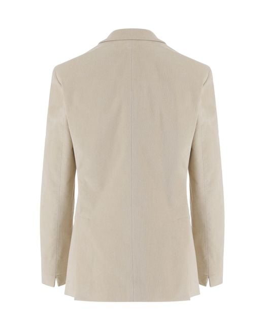 Lardini Natural Single-Breasted Blazer